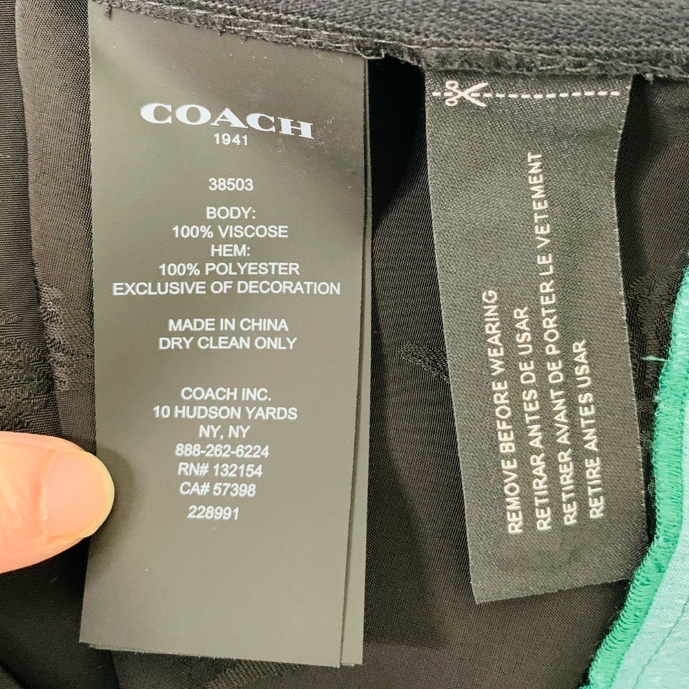 Coach 1941 Feather Jacquard Print Dress, over size, loose fit, size 0 - Picture 15 of 16